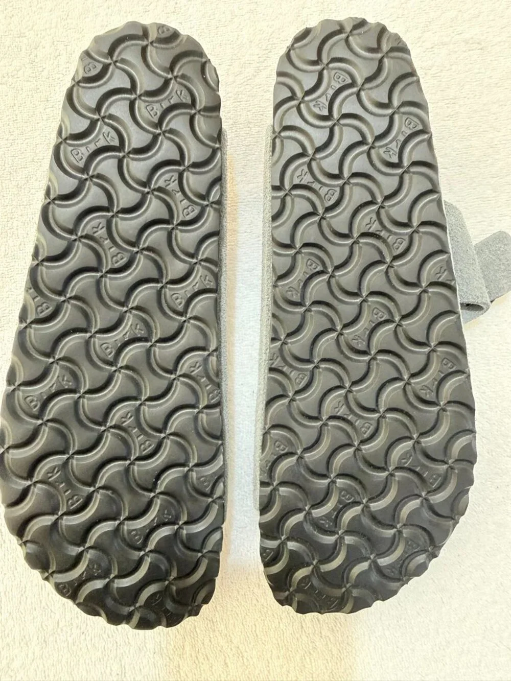 Birkenstock Arizona Soft Footbed Slide Sandals Basalt Light Blue Unisex Size 10
